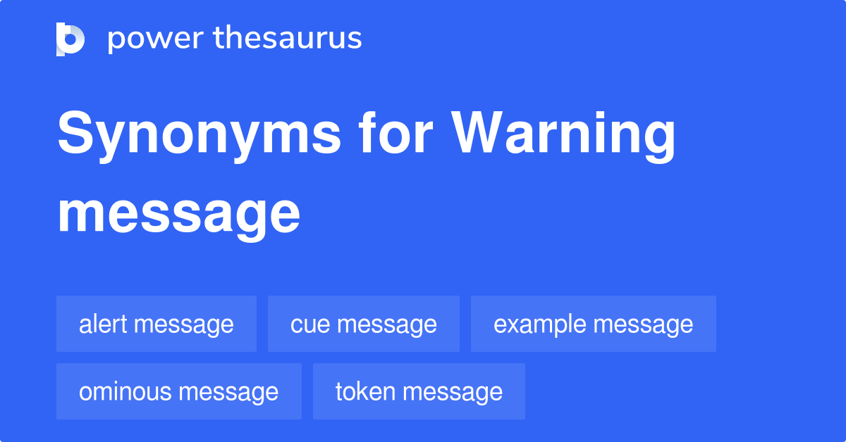 give warning thesaurus