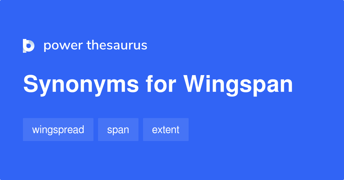 Wingspan synonyms 103 Words and Phrases for Wingspan