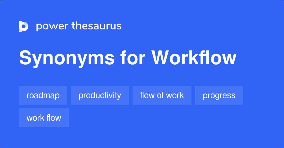 Workflow synonyms - 53 Words and Phrases for Workflow